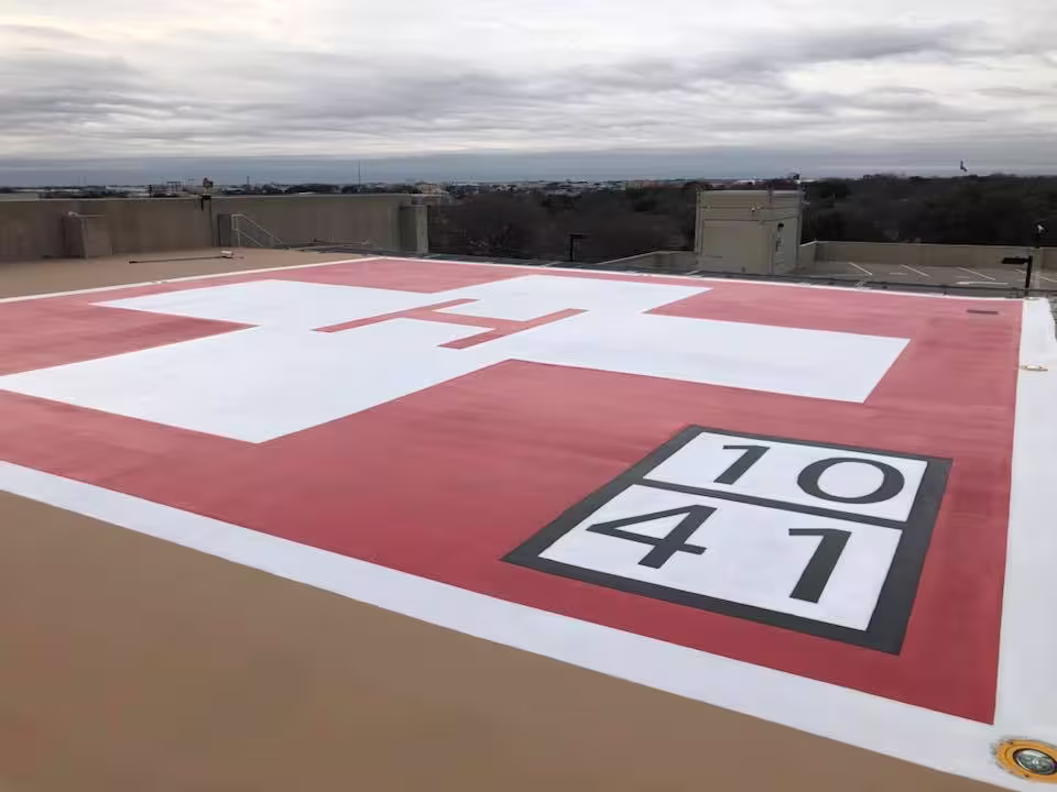Close-up view of a heavy-duty quartz concrete floor coating.